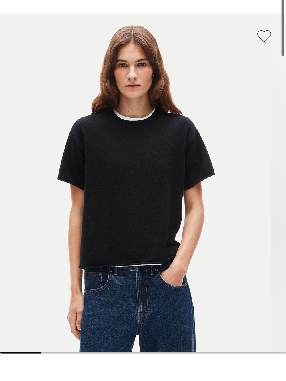 rolled hem j crew cashmere sweater tee